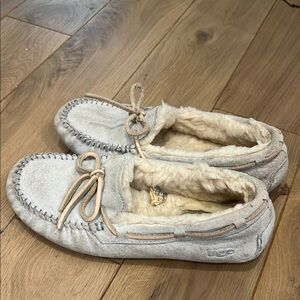 UGG Blue Moccasins with Soft Suede and Cozy Lining